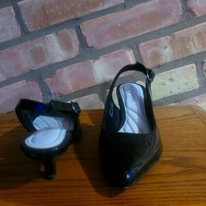 Black Patent Leather Shoes, Easy Street, 8W